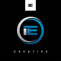 IE Letter Initial Logo Design Template Vector Illustration