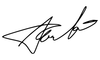 Abstract Signature Idea Starting Letter J for Document. Vector with Transparent Background