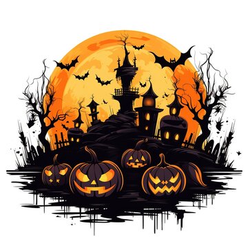 Halloween spooky background, smoky mysterious backdrop concept .Ai Generated.