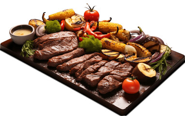 Sizzling Delight Parrillada Isolated Background. AI