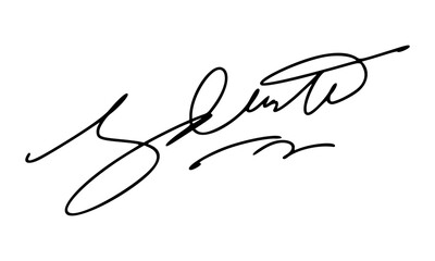 Abstract Signature Idea Starting With Letter S for Document. Vector with Transparent Background.