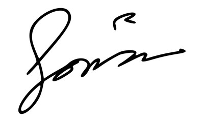 Abstract Signature on Transparent Background