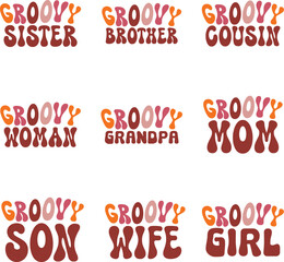 groovy svg design bundle and eps file