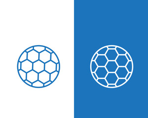 Soccer ball icon flat style illustration logo template