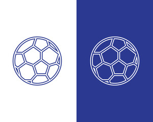 Obraz premium Soccer ball icon flat style illustration logo template