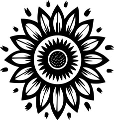 Flower - Minimalist and Flat Logo - Vector illustration