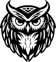 Owl - High Quality Vector Logo - Vector illustration ideal for T-shirt graphic