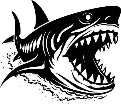 recommend clip art: Shark - High Quality Vector Logo - Vector illustration ideal for T-shirt graphic