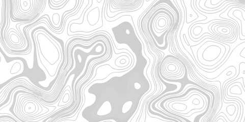 Abstract sea map geographic contour map and topographic contours map background. Abstract white pattern topography vector background. Topographic line map background. Illustration light waves swirl. 