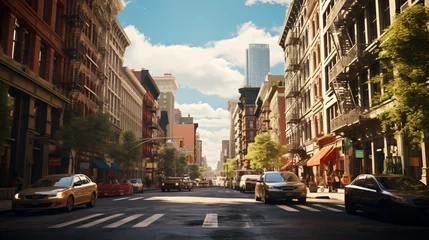Keuken foto achterwand Verenigde Staten Street in new york city view beautiful