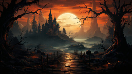 Classic landscape for Halloween.