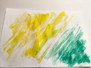 Background made of an abstract painting with watercolor paints with water stains, waves and lines...