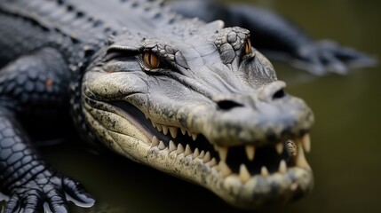 Obraz premium Crocodile in the water.