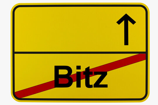 Illustration eines Ortsausgangsschildes von Bitz in Baden-W&uuml;rttemberg	