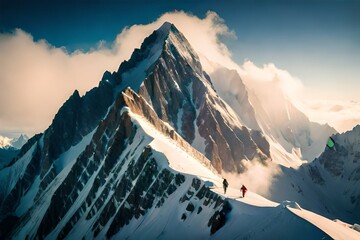 sunset over the mountains