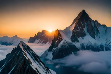 sunrise in the mountains