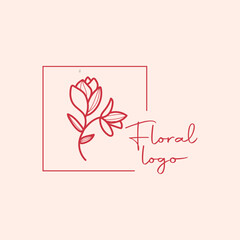 Floral beauty logo design