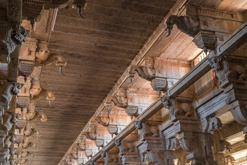 Interiors of Jambukeswarar Akhilandeswari Temple, Tiruchirappalli, Tamil Nadu , India
