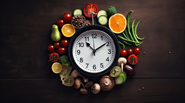 Food and time intermittent fasting concept