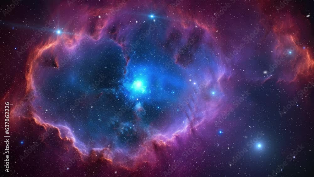 Wall mural beautiful nebula in deep space