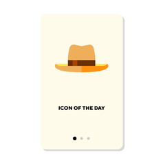 Cowboy and ranger hat icon. Cap isolated vector. Head dress and accessory concept. Vector illustration symbol elements for web design