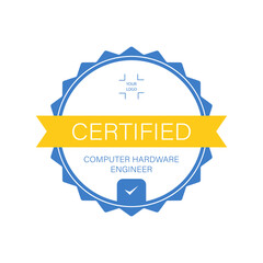 Professional round certificate of Computer Hardware Engineer
