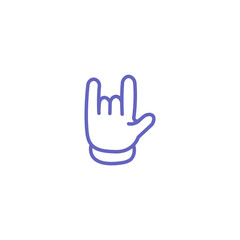 hand sign isolated on white