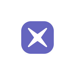 star icon on square internet button