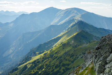 Amazing summer Tatra Mountains, Poland, Zakopane, beautiful landscape from Kasprowy Wierch
