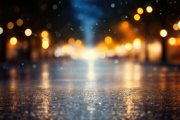 Nocturnal Cityscape: Mysterious Bokeh Glow