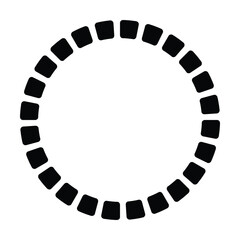 Circle frame border round design shape icon for decorative vintage doodle element for design in vector illustration