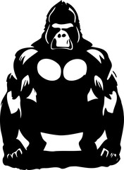 Simple gorilla logos tattoo gym