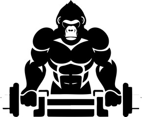 Simple gorilla logos tattoo gym