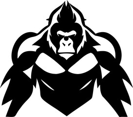 Simple gorilla logos tattoo gym