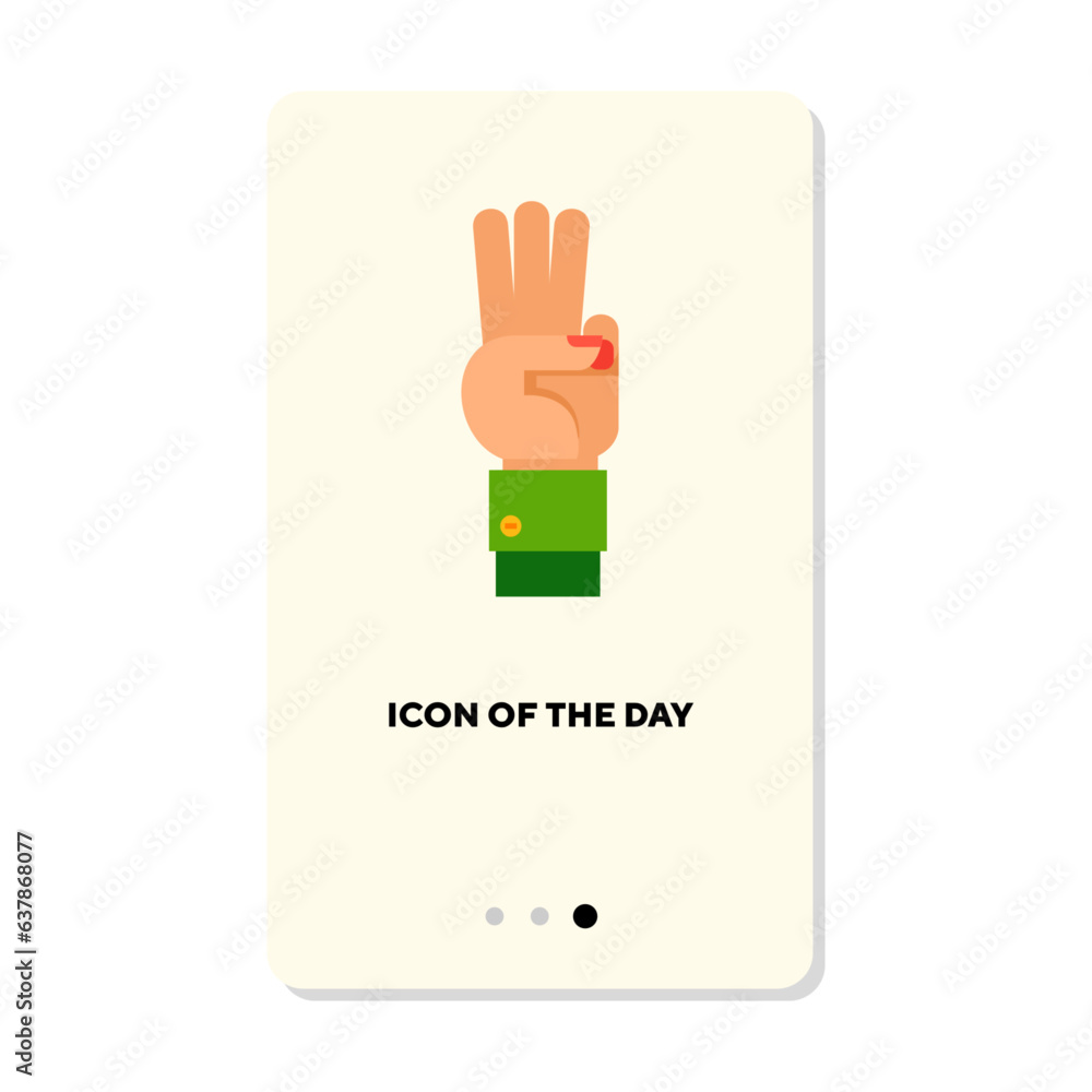 Aufkleber development and help icon. counting isolated vector. motion and gestures concept. vector illustratio