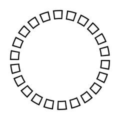 Circle frame border round design shape icon for decorative vintage doodle element for design in vector illustration