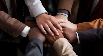 Obraz premium close up of business people shaking hands
