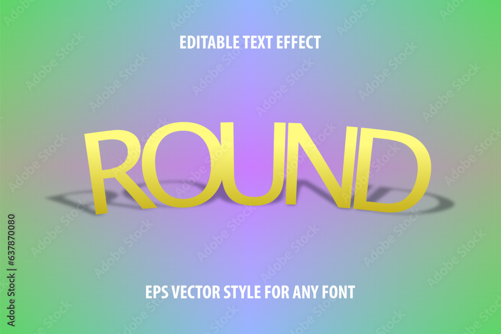 Poster editable volumetric text effect for design with shadow