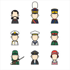 日本の歴史アイコンイラスト集〜近現代