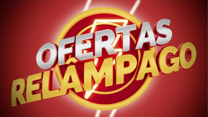 selo 3d ''oferta relâmpago''