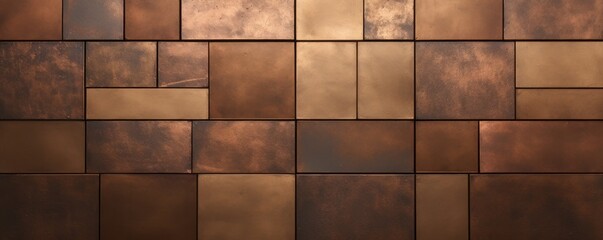 Metallic bronze wall texture. AI generative.