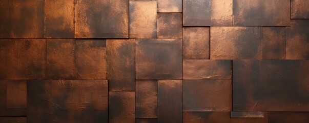 Metallic bronze wall texture. AI generative.