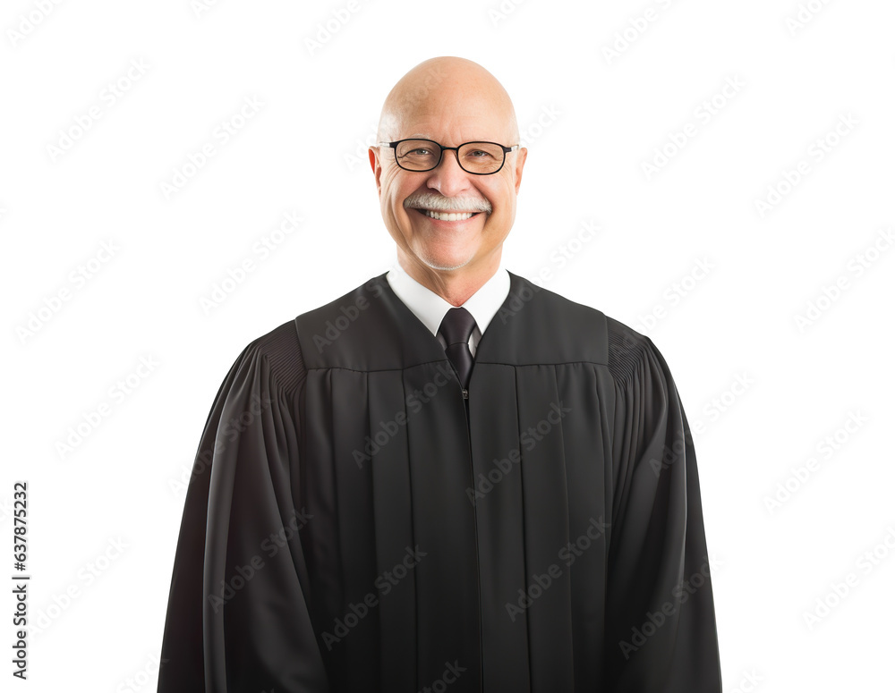 Wall mural smiling judge portrait, cut out