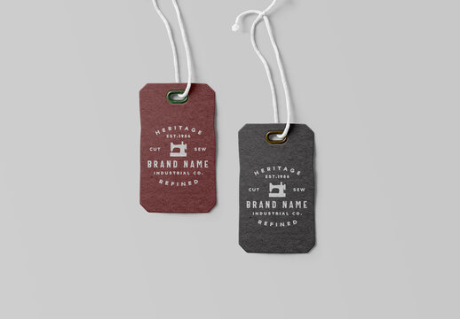 Double Paper Label Mockup