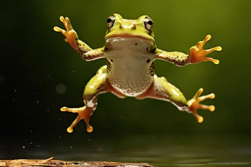 Deurstickers jumping frog © id512