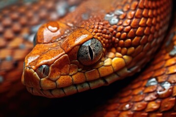 Fototapeta premium macro of snakes old skin peeling away