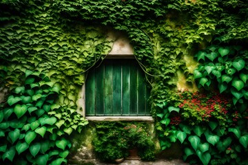 Fototapeta na wymiar window with ivy