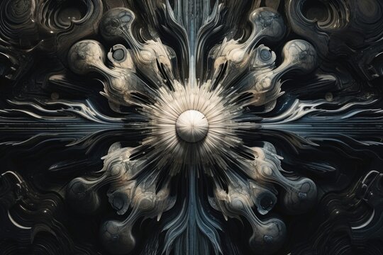 abstract cymatic artwork using water and sound waves