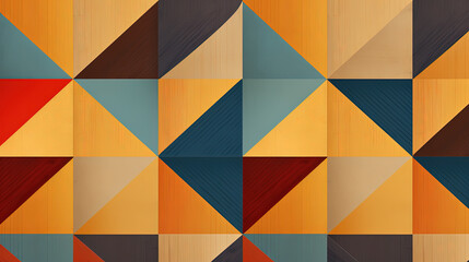 Retro-inspired geometric patterns in bold colors