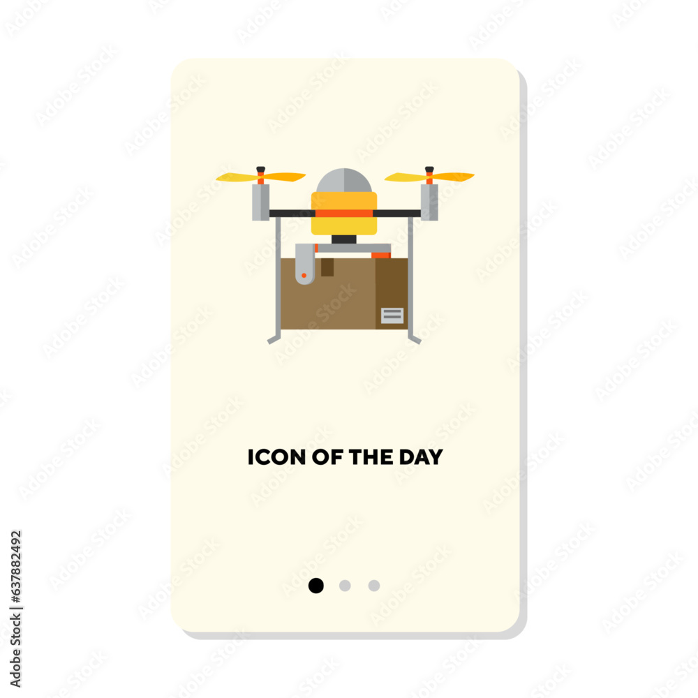 Poster boxes transportation flat icon. delivery, post isolated vector. delivery and technology concept. vec